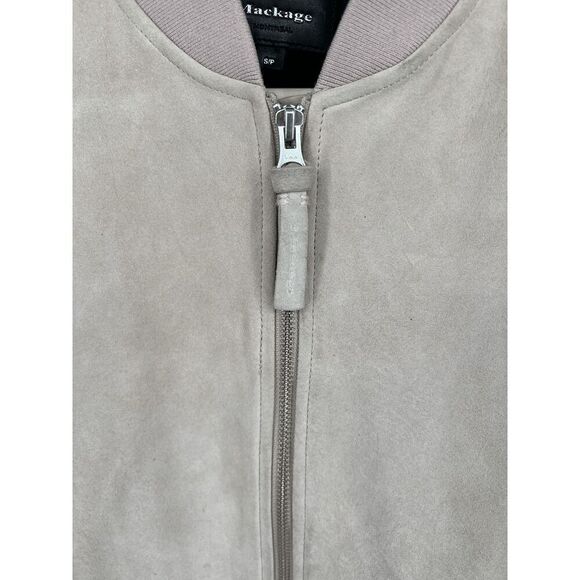 Mackage Vimka Bomber Goat Suede Dusty Pink Jacket Size Small - Picture 2 of 9